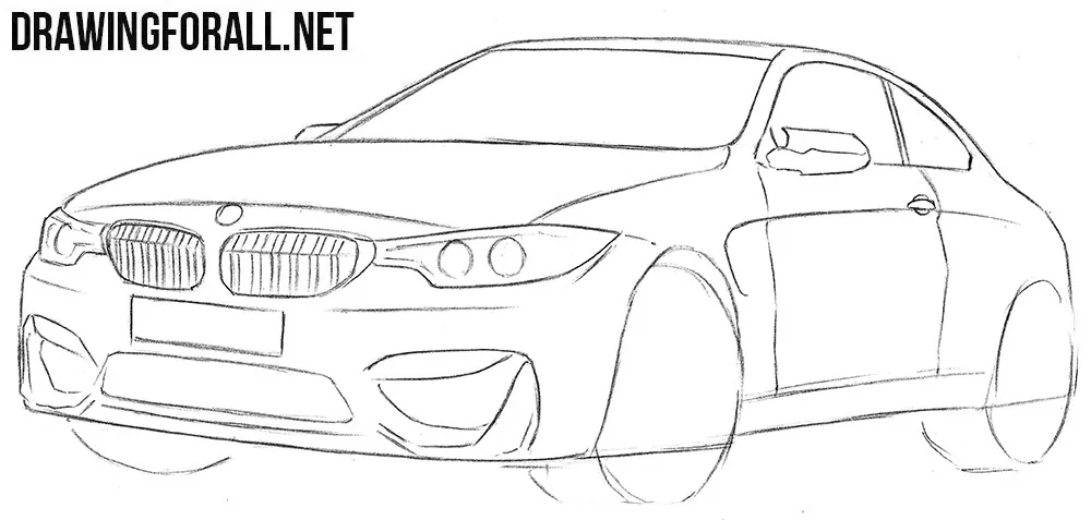 How to draw a BMW M4