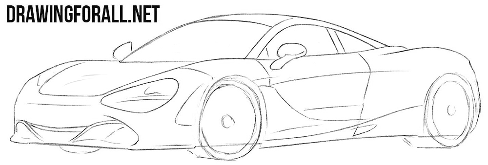 How to draw a McLaren 720s