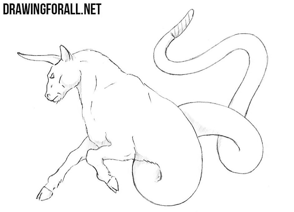 How to draw a Ophiotaurus