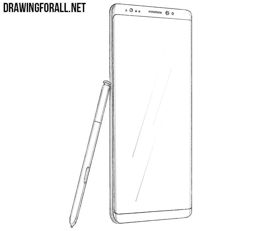 How to draw a Samsung galaxy note8