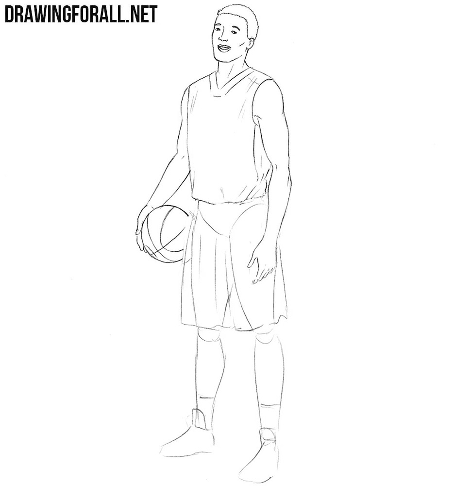 How to draw a basketball player