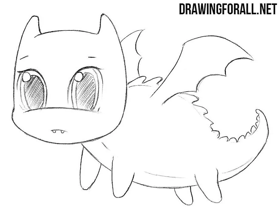 How to draw a chibi dragon