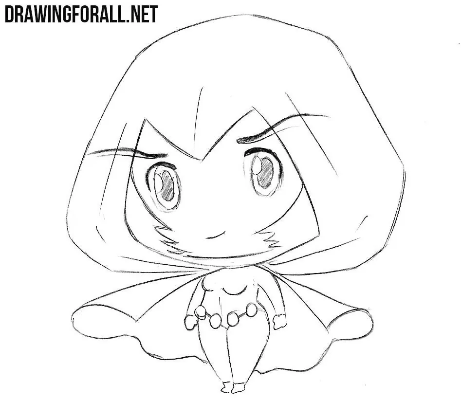 How to draw a chibi witch