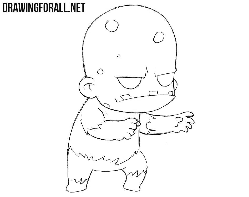 How to draw a chibi zombie