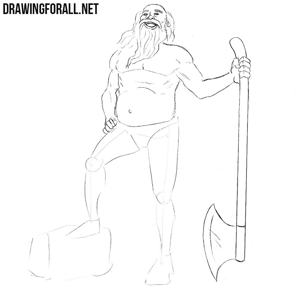 How to draw a creature from russian folk