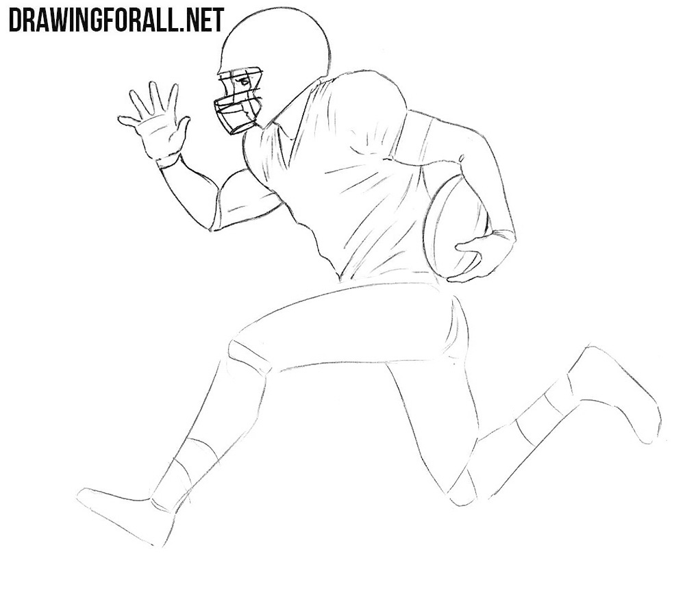 How to draw a football player