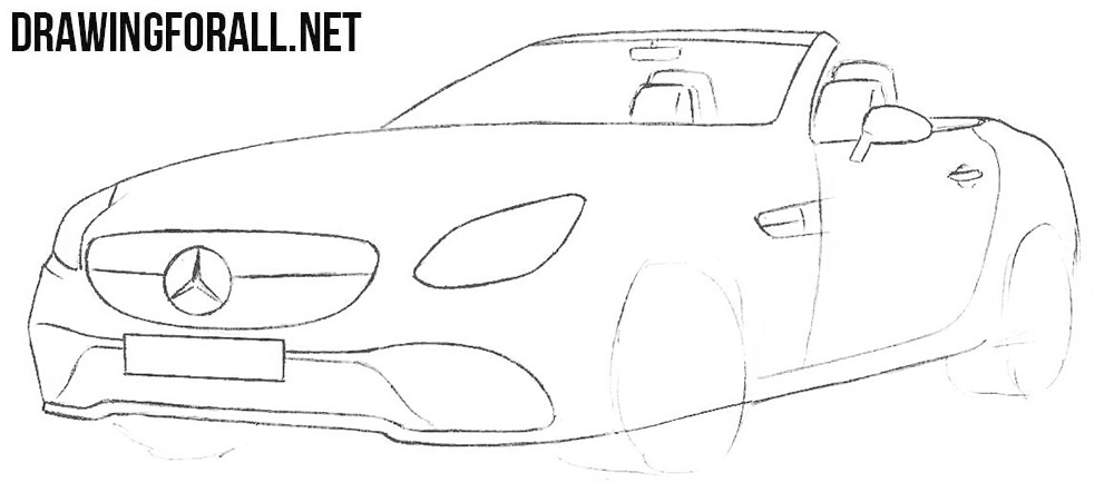 How to draw a supercar mercedes-benz