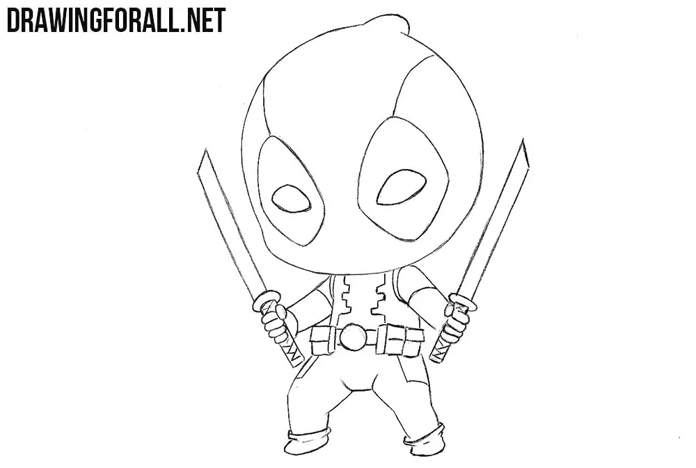 How to draw chibi Deadpool