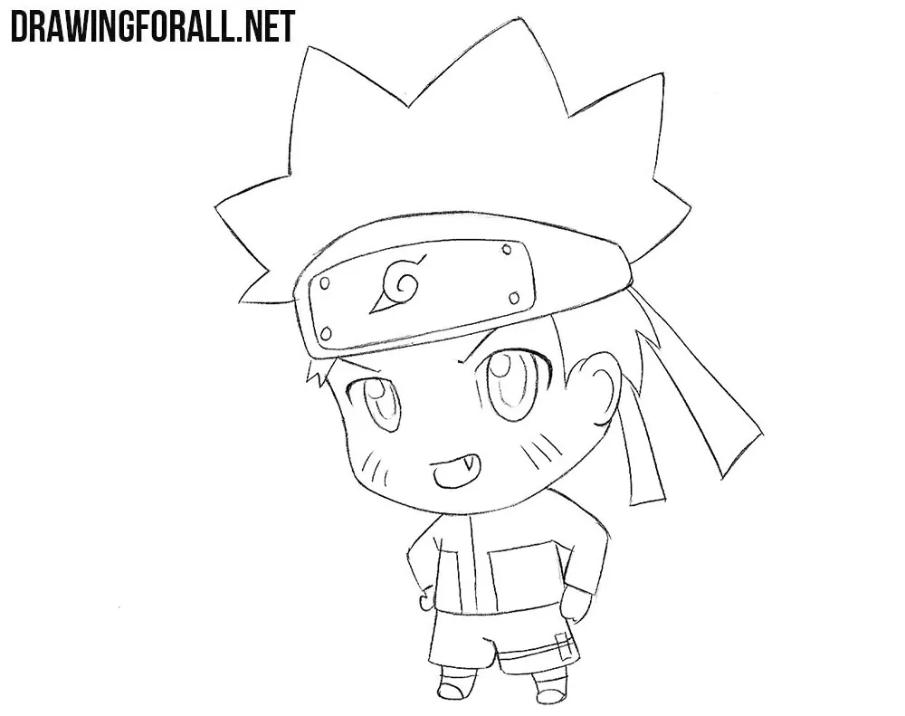 How to draw chibi Naruto