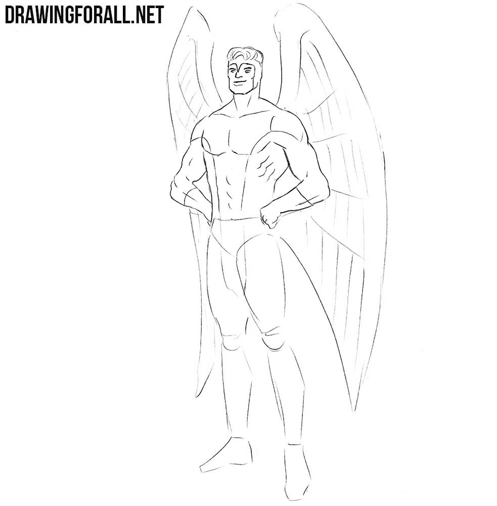 How todraw Angel Marvel comics