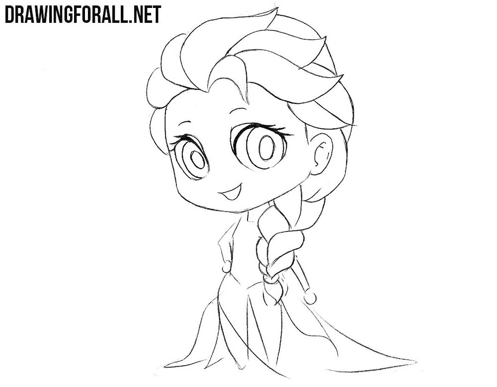 Learn how to draw Chibi Elsa