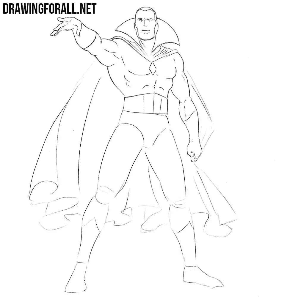 Learn how to draw Vision step by step