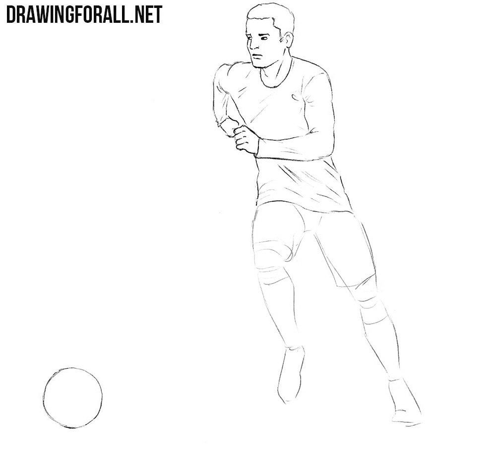 Learn to draw a football player