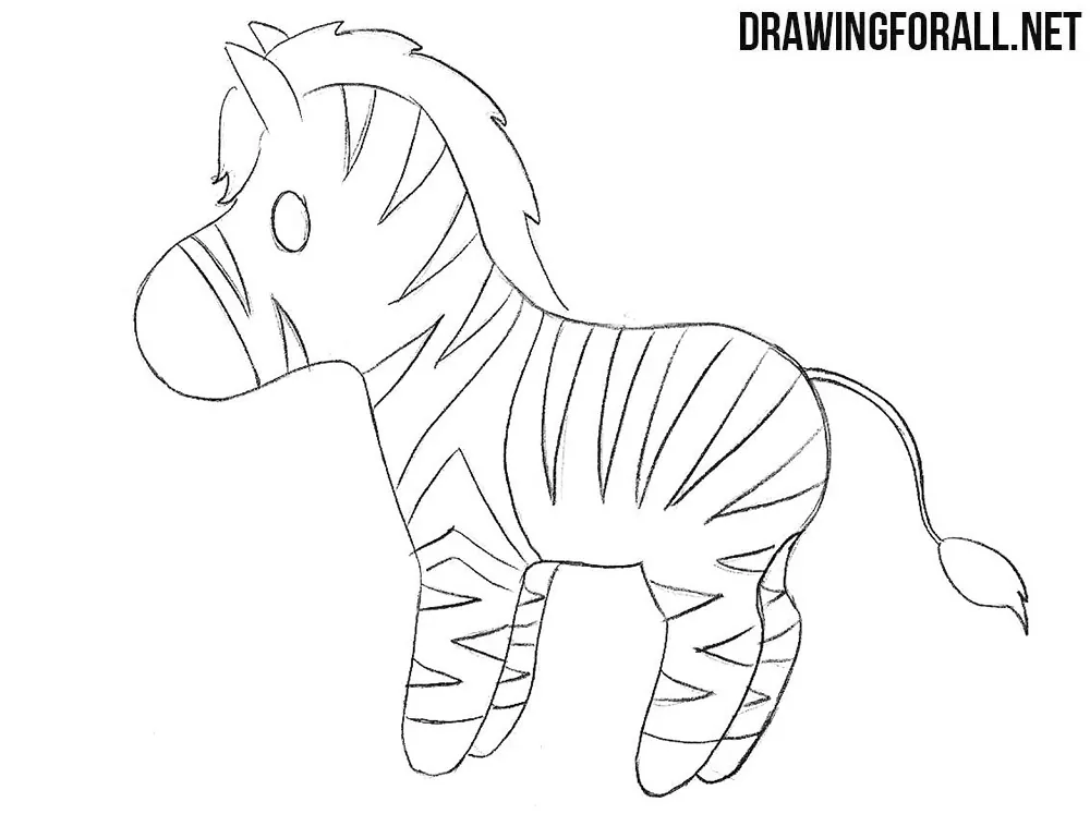 chibi zebra drawing