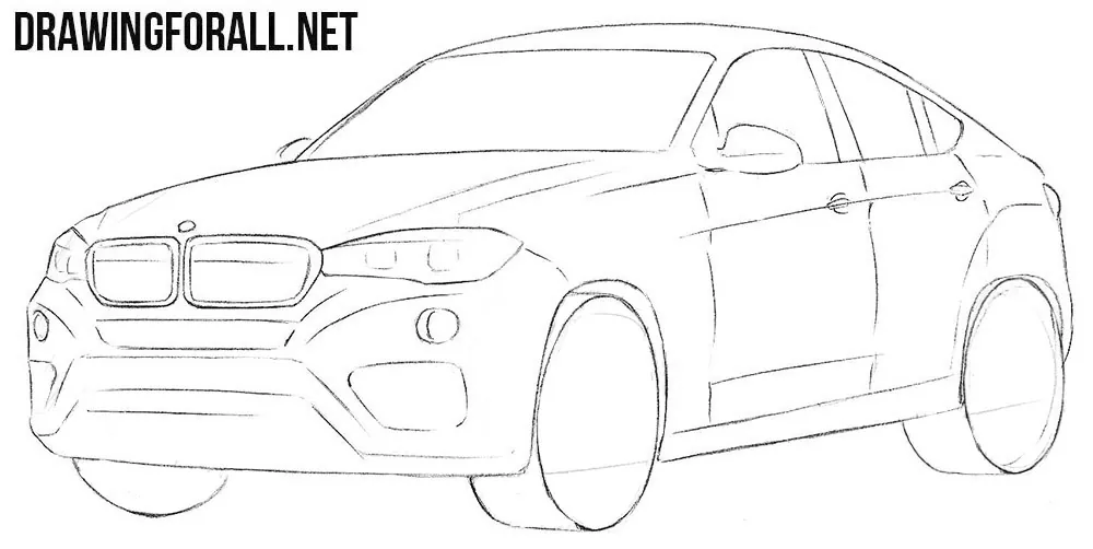 BMW X6 drawing tutorial