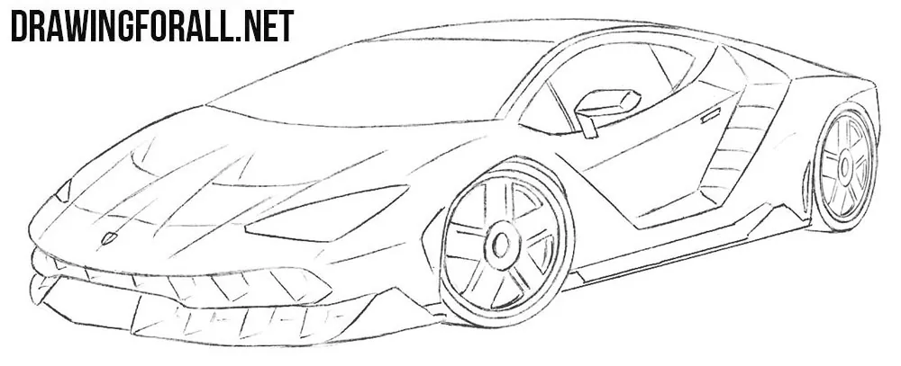 how to draw a nascar race car