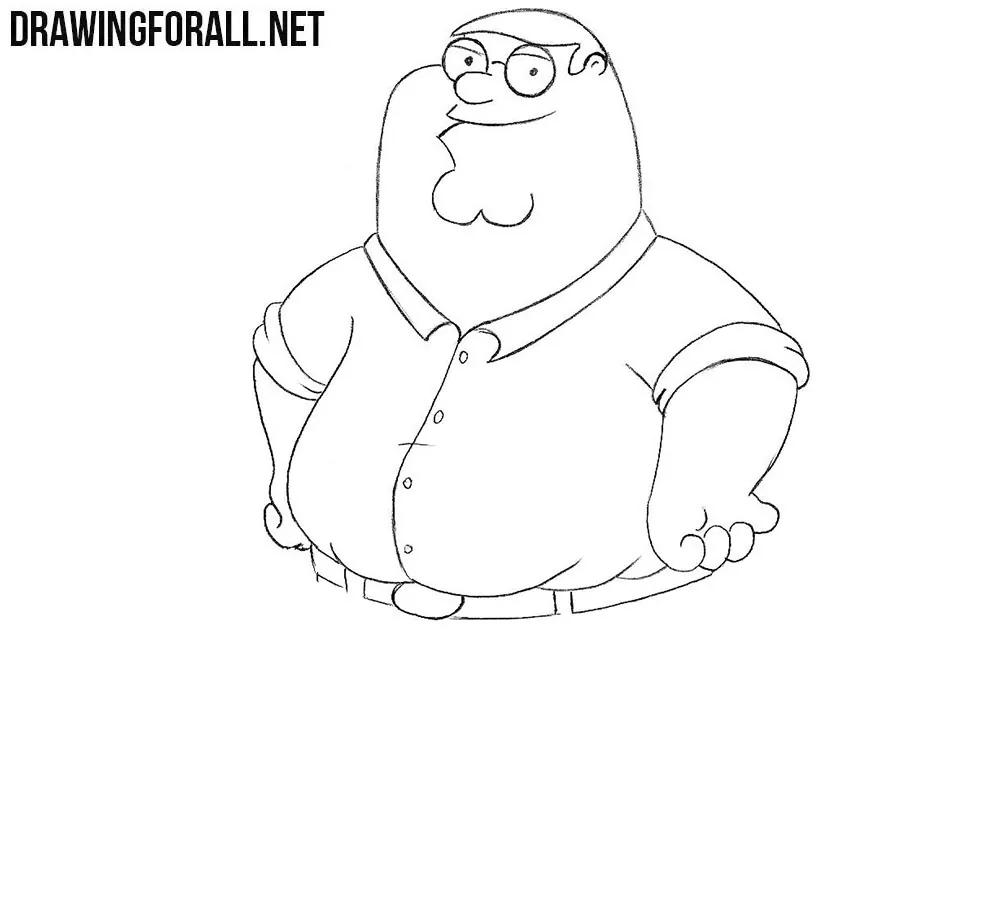 How to draw Peter Griffin step by step