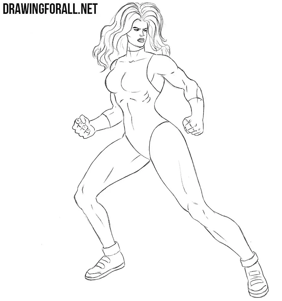 How to draw She-Hulk from marvel