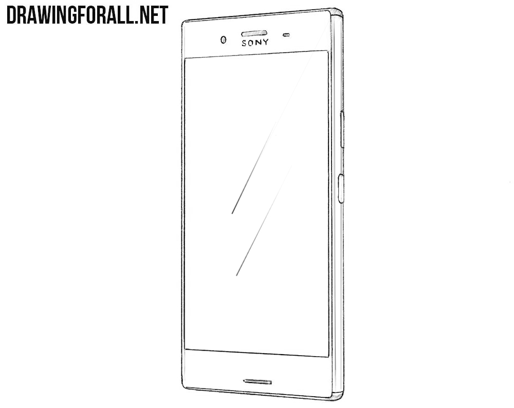 How to draw a Sony Xperia ZX Premium
