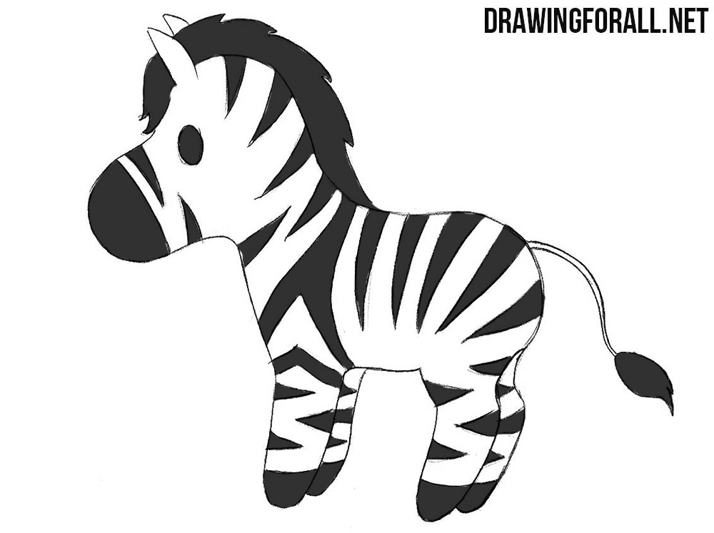 How to draw a chibi zebra