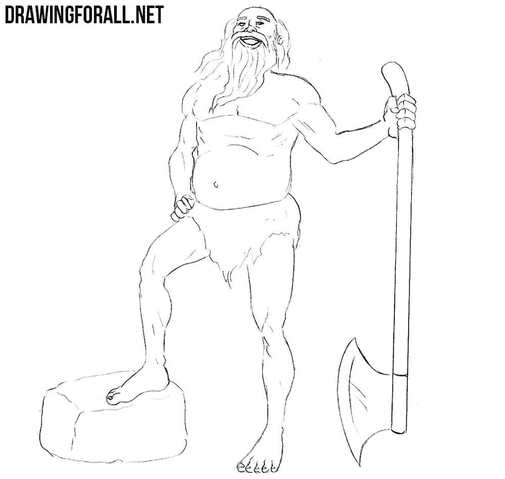 How to draw a leshy step by step
