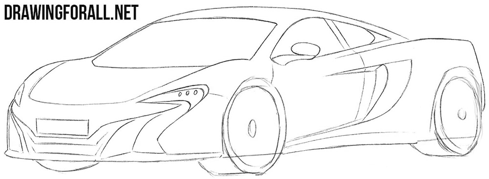 How to draw a super car