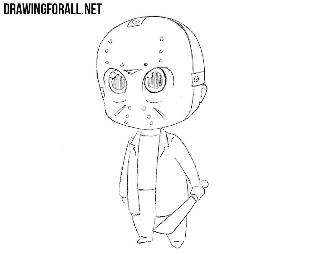 How to draw chibi Jason Voorhees