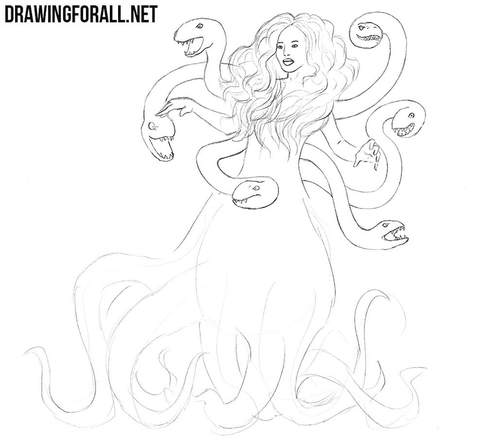 Learn how to draw Scylla step by step
