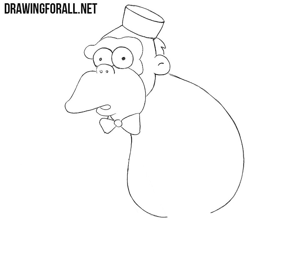 Learn to draw Mr Teeny from cartoon