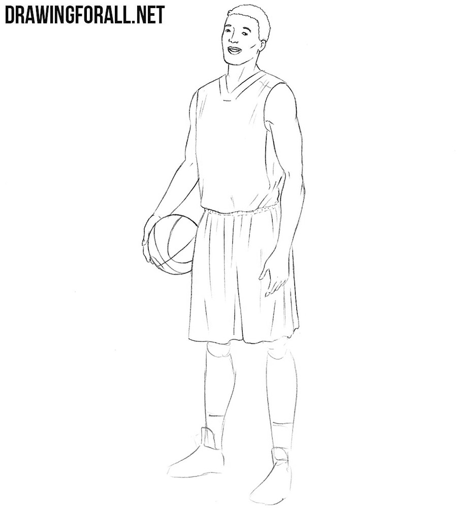 Learn to draw a basketball player