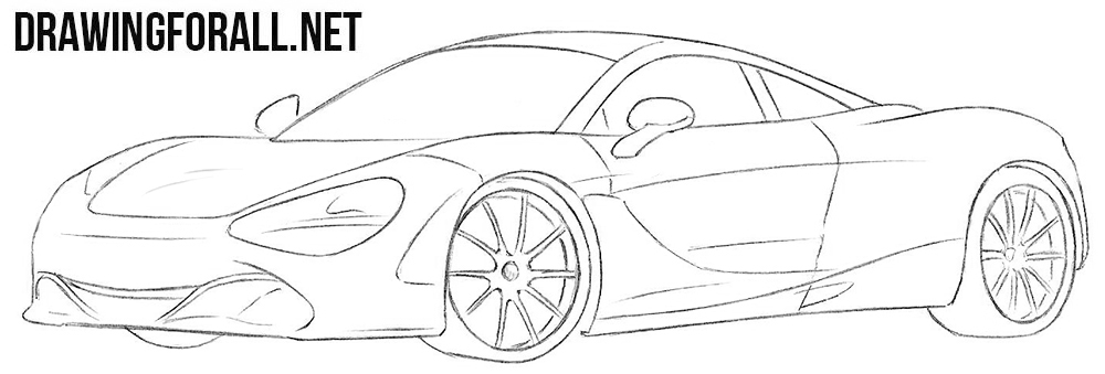 McLaren 720s drawing tutorial