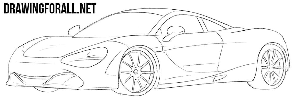 McLaren 720s drawing tutorial