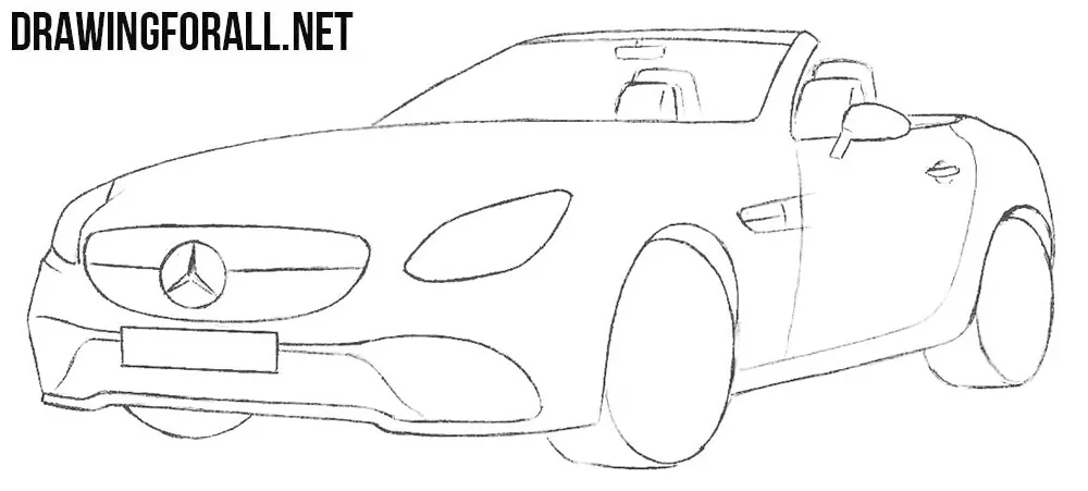 car drawing step by step