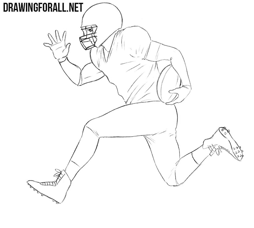 American football player drawing tutorial
