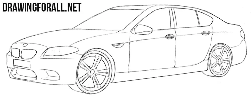 BMW M5 drawing tutorial