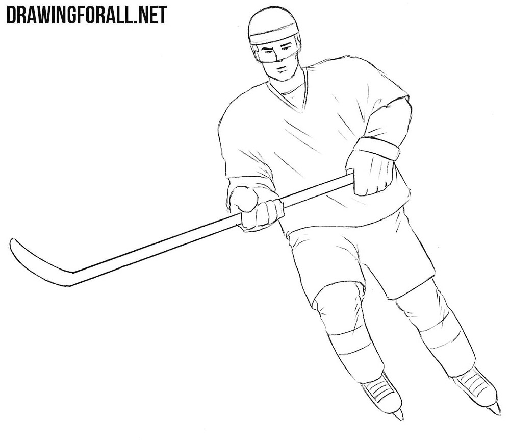 Hockey player drawing tutorial