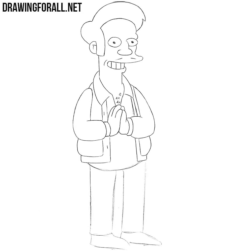 How to draw Apu step by step