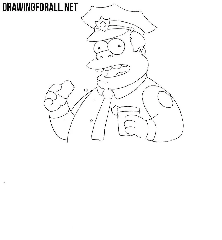 How to draw Chief Wiggum step by step