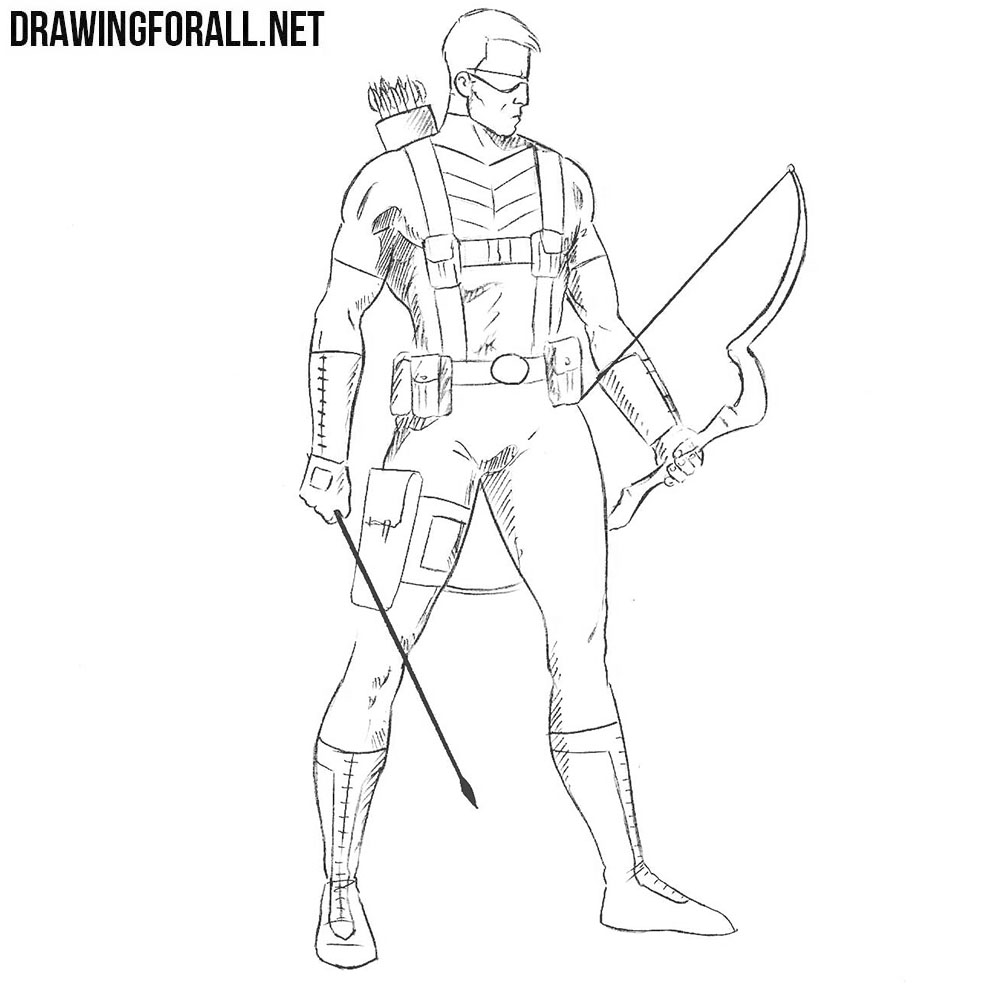 How to draw Hawkeye