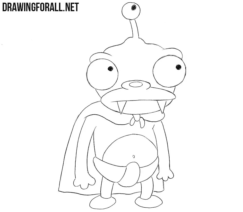 How to draw Lord Nibbler from Futurama