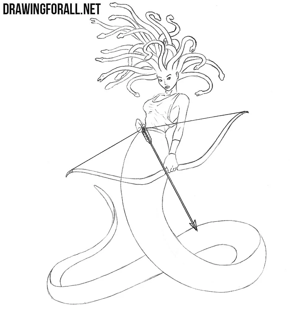 How to draw Medusa