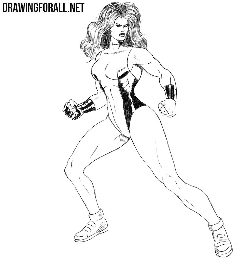 How to draw She-Hulk