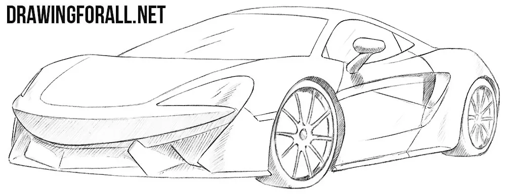 How to draw a McLaren 570s
