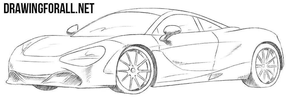 How to draw a McLaren 720s