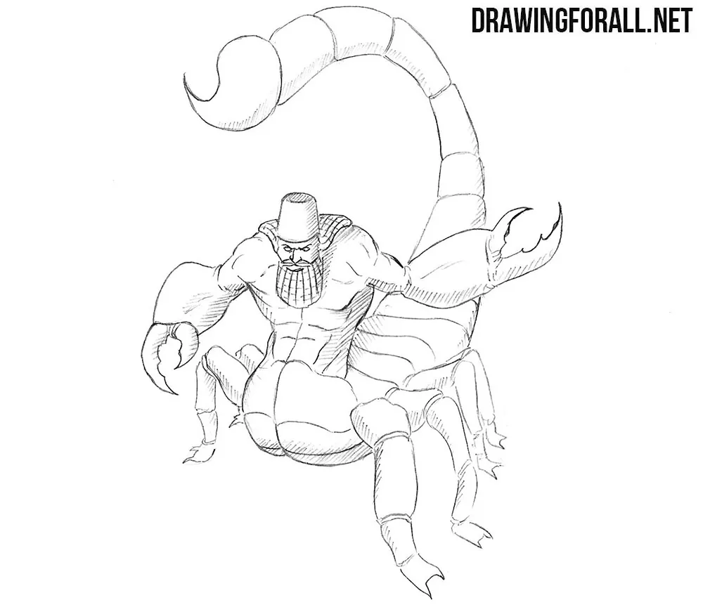 How to draw a Scorpion man