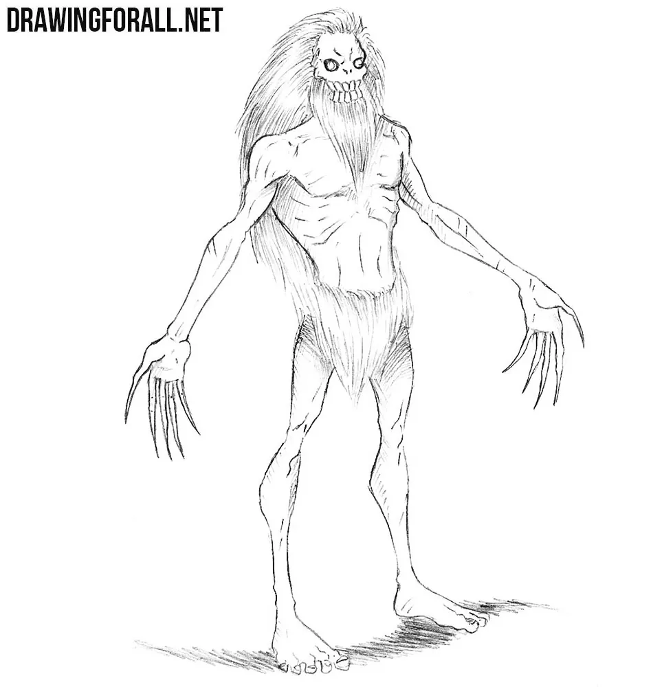 How to draw a Wendigo