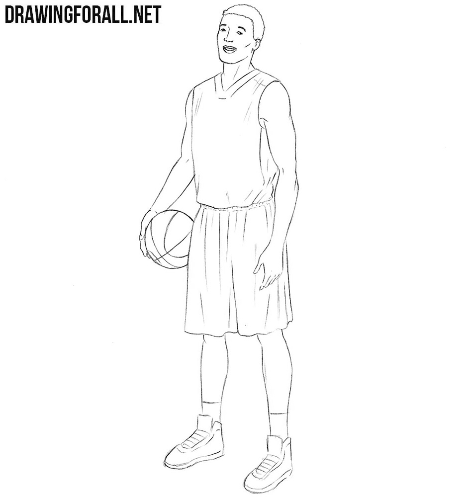 How to draw a basketball player