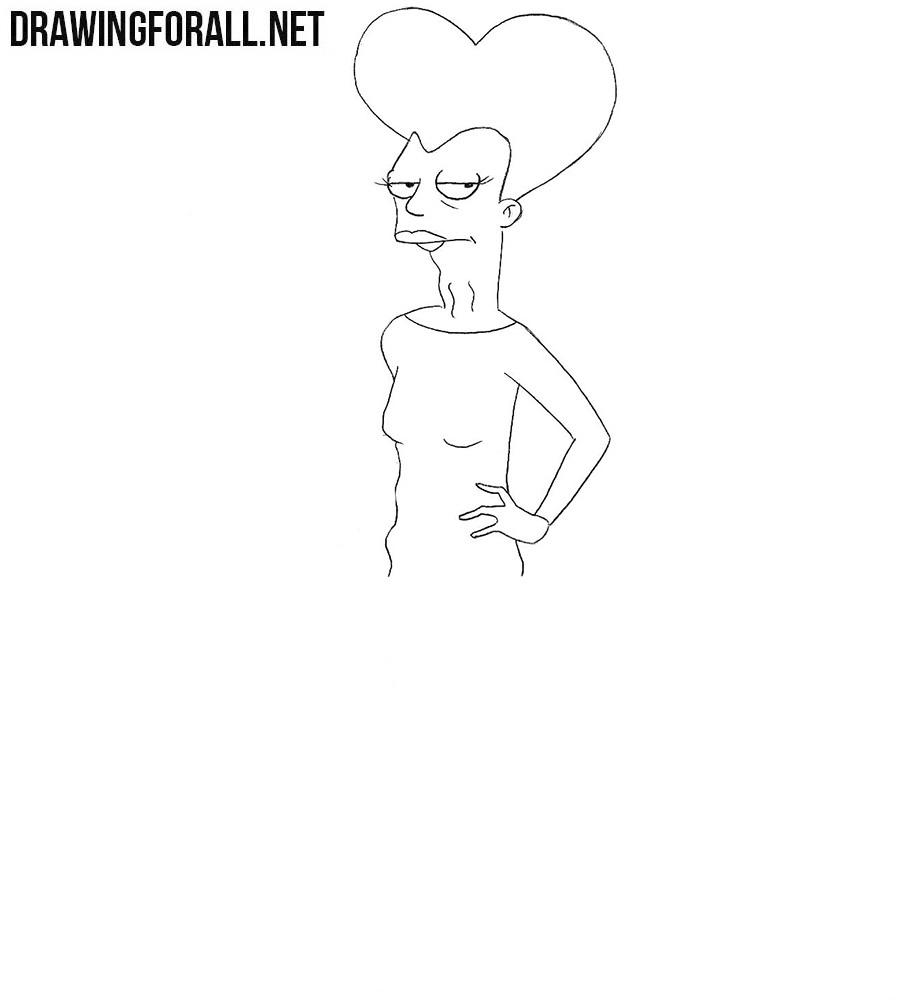 How to draw a character from futurama