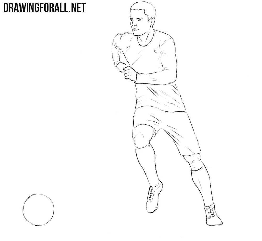 How to draw a football player