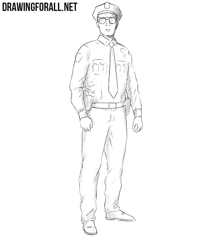 How to draw a policeman